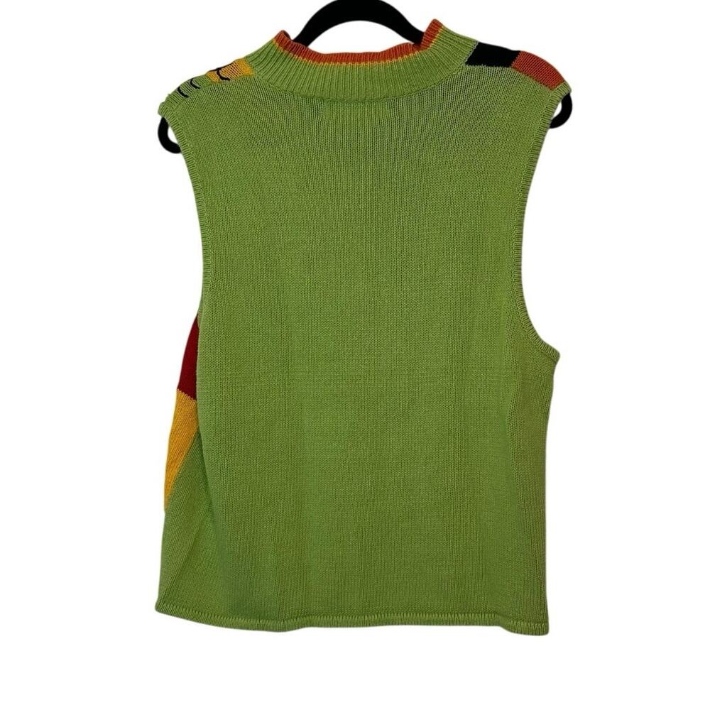 Vintage Tiara Halloween Zip Up Sweater Vest Size XL Embroidered Beaded 90s - Picture 2 of 13